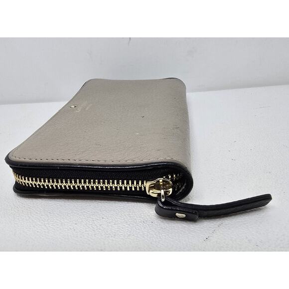 kate spade NY Continental Wallet Cobble Hill Leather Zip Around Lacey Beige - Picture 6 of 11
